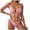 Red, variant on Women's Bikini Sets Two Piece Swimsuit Halter V Neck Cutout Stitching Cheeky Bottom(Mint Green,S)