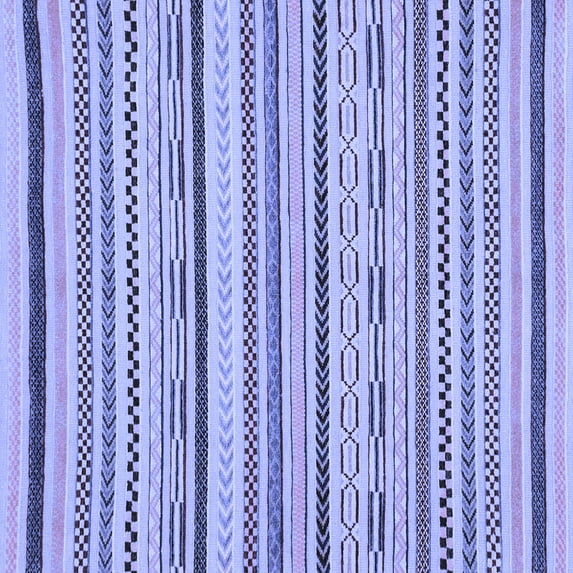 Ahgly Company Indoor Square Abstract Blue Modern Area Rugs, 7' Square