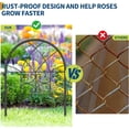 thumbnail image 3 of 4/8 Panels Decorative Garden Fence 20.47"L x 20.47"W No Dig Dog Fence Outdoor with Gate for Yard Border,25.78 Inch Tall Patio Rustproof Garden Fencecing Panels Easy Installation, 3 of 8