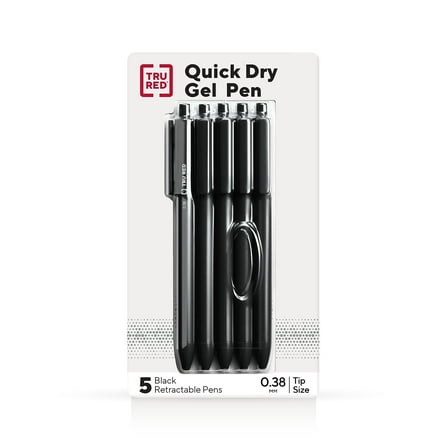 Staples TRU RED Retractable Quick Dry Gel Pen Extra Fine Point TR56951