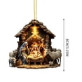 thumbnail image 5 of Clearance!3.15in Nativity Scene Christmas Ornament, Acrylic Hanging Ornament, Holy Family Birth of Christ Mary Jesus Decor, Indoor Outdoor Christmas Tree Decoration Religious Xmas Gift, 5 of 7