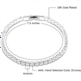 thumbnail image 2 of Savlano 3 Pack White, Yellow, Rose 14K Gold Plated Cubic Zirconia Round 4MM Classic Tennis Bracelet For Women, 2 of 7
