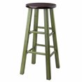 thumbnail image 1 of Ivy 29" Bar Stool Rustic Green w/ Walnut Seat, 1 of 6