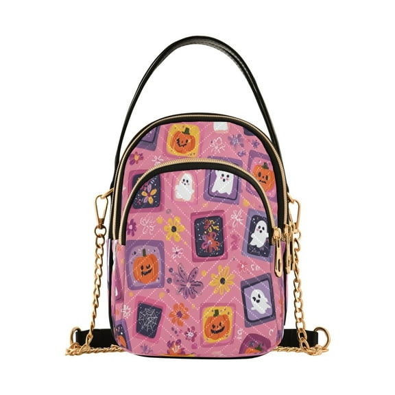 Women's Crossbody Handbags Shoulder Handbag Multi Pocket Crossbody Bag Colorful Cartoon Halloween Icons