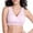 Pink, variant on TEVEQ Racerback Sports Bras for Women High Support No Underwire Seamless Wireless Bra Full Coverage Padded Support Bramaternity Bra Breathable Wire Sleep Bra Breastfeeding Tank