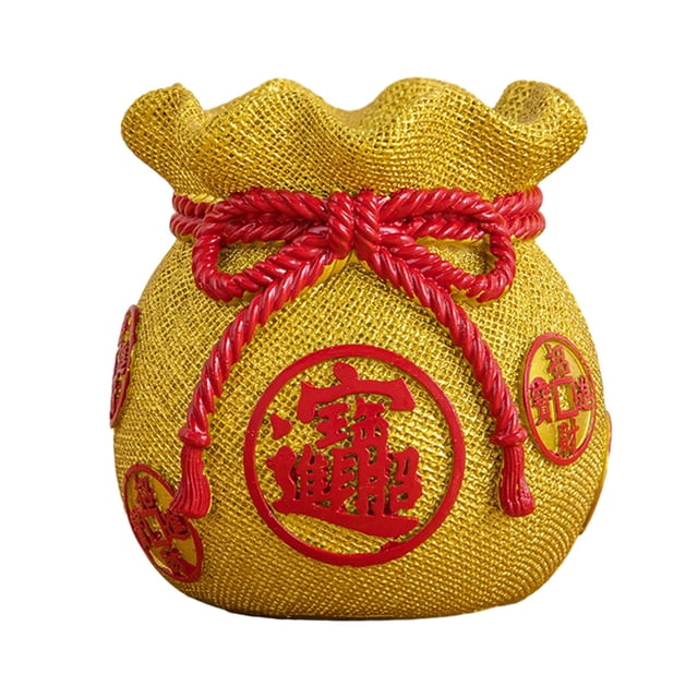 Bolsa de Feng Shui para año Nuevo Chino, Decoración de Jarrón, Decoración de Mesa Decorativa de 10,5x11cm para Regalo de Felicitación, Multi Estilo C