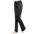 thumbnail image 2 of Sexlip Women Fold Over Waist Cotton Stretch Flare Leg Boot Cut Yoga Pants Leggings White XL, 2 of 3