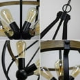 thumbnail image 2 of Chloe Lighting Farmhouse 4-Light Metal Two-Toned Pendant in Black, 2 of 8
