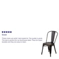 thumbnail image 2 of Commercial Grade 4 Pack Distressed Copper Metal Indoor-Outdoor Stackable Chair, 2 of 9