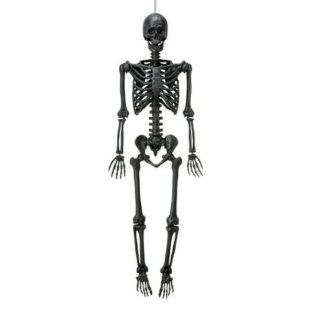 Halloween Black Posable Hanging Skeleton Decoration  5 ft  by Way To Celebrate