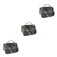 thumbnail image 4 of QualitChoice Pattern Cosmetic Bag Convenient Women Storage Handbag Carrying Pouch Holding Container Travel Makeup Organizer Type 4 3Set, 4 of 6