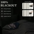 thumbnail image 5 of 100% Blackout Curtains 2 Panels Set, 52" Back Tab/Rod Pocket with Machine Washable Linen Textured Blackout Drape for Bedroom, Curtains,Beige, 5 of 6