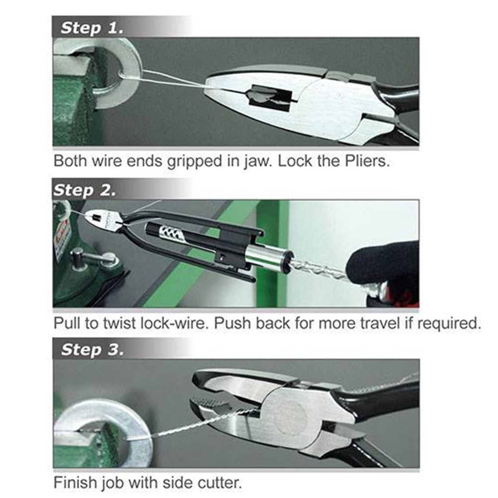 UPKOCH 9in Twist Pliers Industrial Wire Cutter Locking Mechanism Safety Wire Twisting Tool For Automotive Electrical
