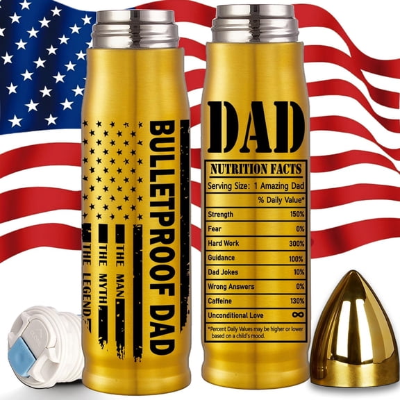 Dad Gifts for Fathers Day from Daughter Wife Son, Unique 17 Oz Best Dad Ever Bullet Tumbler Gifts for Dad Who Wants Nothing, Cool Thermos, Father''s Day Presents for Stepdad, Husband, Papa