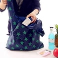 thumbnail image 5 of Paquete de 6 bolsas de supermercado plegables y reutilizables, bolsa lavable con bolsa, capacidad de peso de 15 kg, bolsa de mano resistente, bolso ecológico con bolsillo, impermeable y liviano., 5 of 5