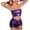 Purple, variant on Wyongtao Women's 2 Piece Outfit Sequin Crop Bandeau Tube Top and High Waist Shorts Set,Silver S