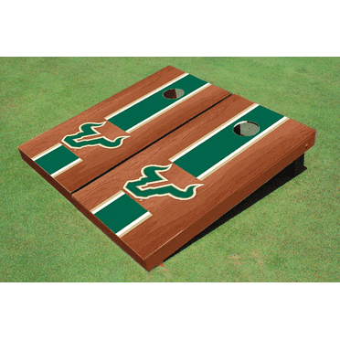 University Of South Florida Green Rosewood Matching Long Stripe Cornhole Boards