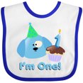 thumbnail image 3 of Inktastic 1st Birthday Puppy Blue Boys Baby Bib, 3 of 4