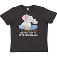 thumbnail image 3 of Inktastic My Nana Loves me to the Moon and Back Elephant Family Youth T-Shirt, 3 of 5