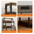 thumbnail image 5 of Vintage 4-Tier Mini Fridge Stand with Storage, Mini Fridge Cabinet with Storage, Microwave Stand, Bakers Rack, Microwave Oven Stand with Storage, Mini Fridge Shelf for Home Office Dorm, BROWN, 5 of 21