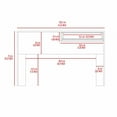 thumbnail image 5 of Triple Tree 43In Home Office Computer Desk, Wooden Writing Desk Studying Table with 1 Storage Drawers for Living Room, Bedroom, Black, 5 of 6
