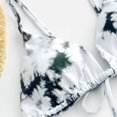 thumbnail image 4 of Fesfesfes Swimsuit for Women Women's Tie-Dye Lace Up High Cut Leg Print Bikini Set Two Piece Swimsuit, 4 of 7