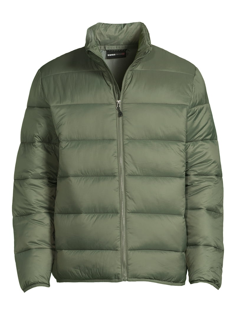 Swiss Tech Men's and Big Men's Packable Puffer Jacket, Sizes S-3XL
