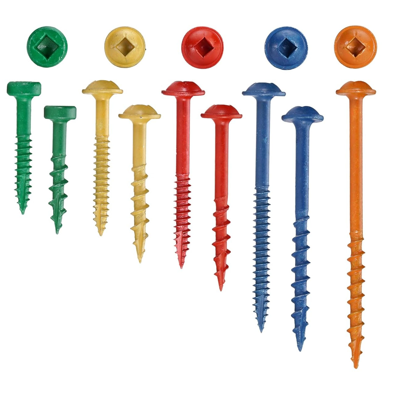 Armor 750 Count Color Coated Square Head Pocket Hole Screw Set for Various Wood Types - A-750-CF