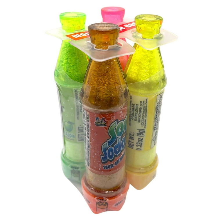 Sour Soda Pop Bottles Powder 12 Count