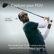 Oakley Meta HSTN, Warm Grey, Prizm™ Ruby Lenses | Smart AI Glasses, Camera, Audio, Video Recording