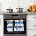thumbnail image 4 of Yayeee 2 Pack Hand Towels for Bathroom 100% Cotton 16" x 28" Soft Absorbent Kitchen Towel, Blue Sailboats, 4 of 7