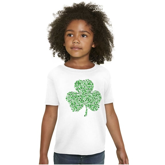 St Patricks Day Lucky Irish Shamrock Crewneck T Shirts Boy Girl Teen Brisco Brands XS