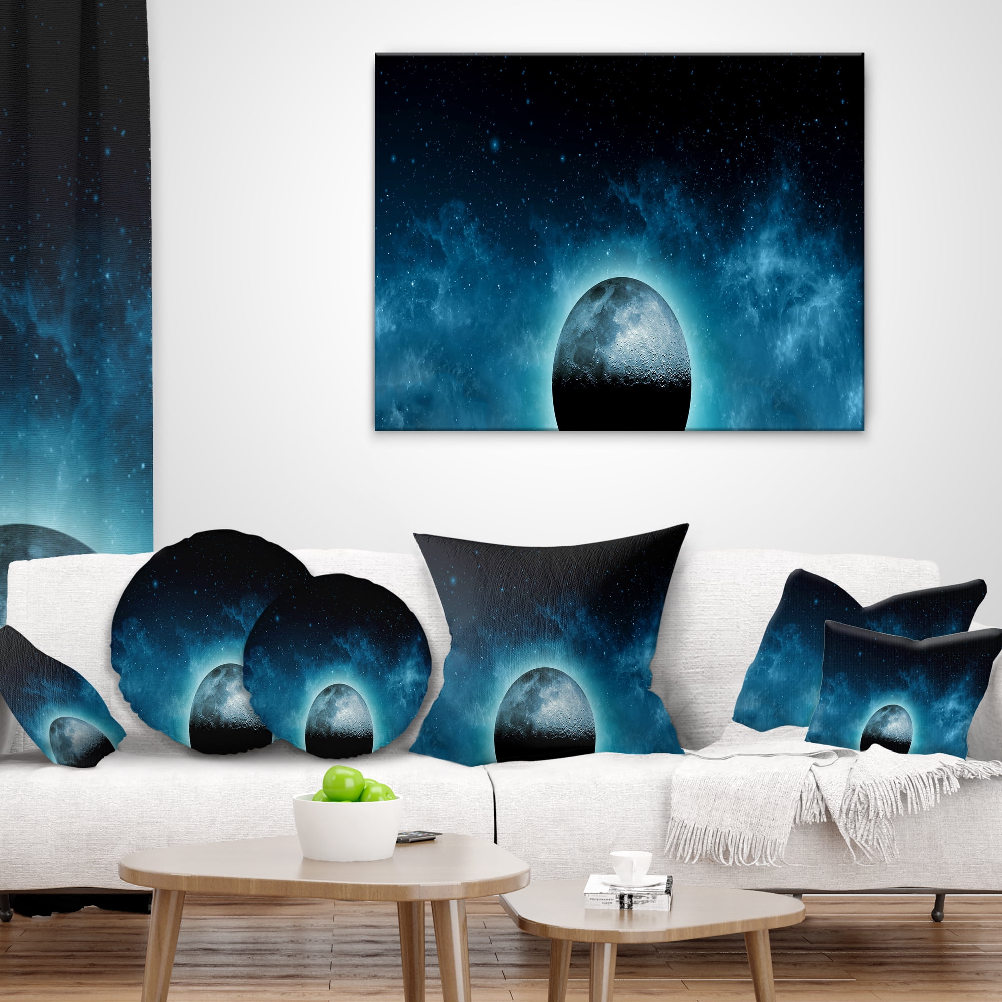 Designart 12" x 20" Multi-color Polyester Throw Pillow