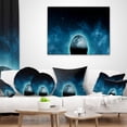 thumbnail image 3 of Designart Moon In the Front of Galaxies - Landscape Printed Throw Pillow - 18x18, 3 of 4
