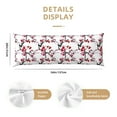 thumbnail image 3 of Bingfone Body Pillow Cover Long Pillow Case With Zipper Decorative Bedding Pillowcase 20"X54" Soft Cushion Pillow Case For Bedroom-Cherry Blossoms, 3 of 8