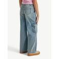 thumbnail image 2 of Justice Girls Wide Leg Cargo Jeans, Sizes 6-18, Slim & Plus, 2 of 8