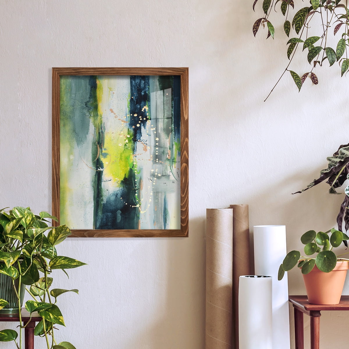 Treetops I - Framed Print w/glass - Walnut