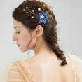 thumbnail image 3 of Épingle à Cheveux de Mariage Fleur : 3 Pcs Fausse Perle Rétro Pièce de Cheveux Accessoire pour Cheveux, 3 of 5