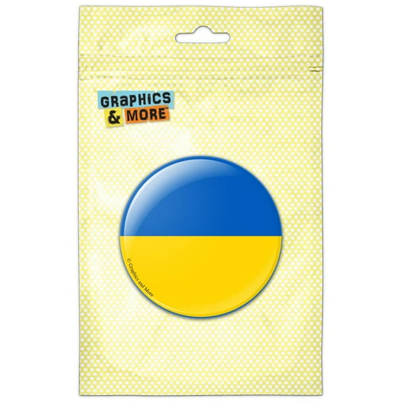 Ukraine National Country Flag Pinback Button Pin Badge