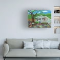 thumbnail image 2 of Trademark Fine Art 'Cats and Dog at Garden Folk Art House' Canvas Art by Cheryl Bartley, 2 of 4
