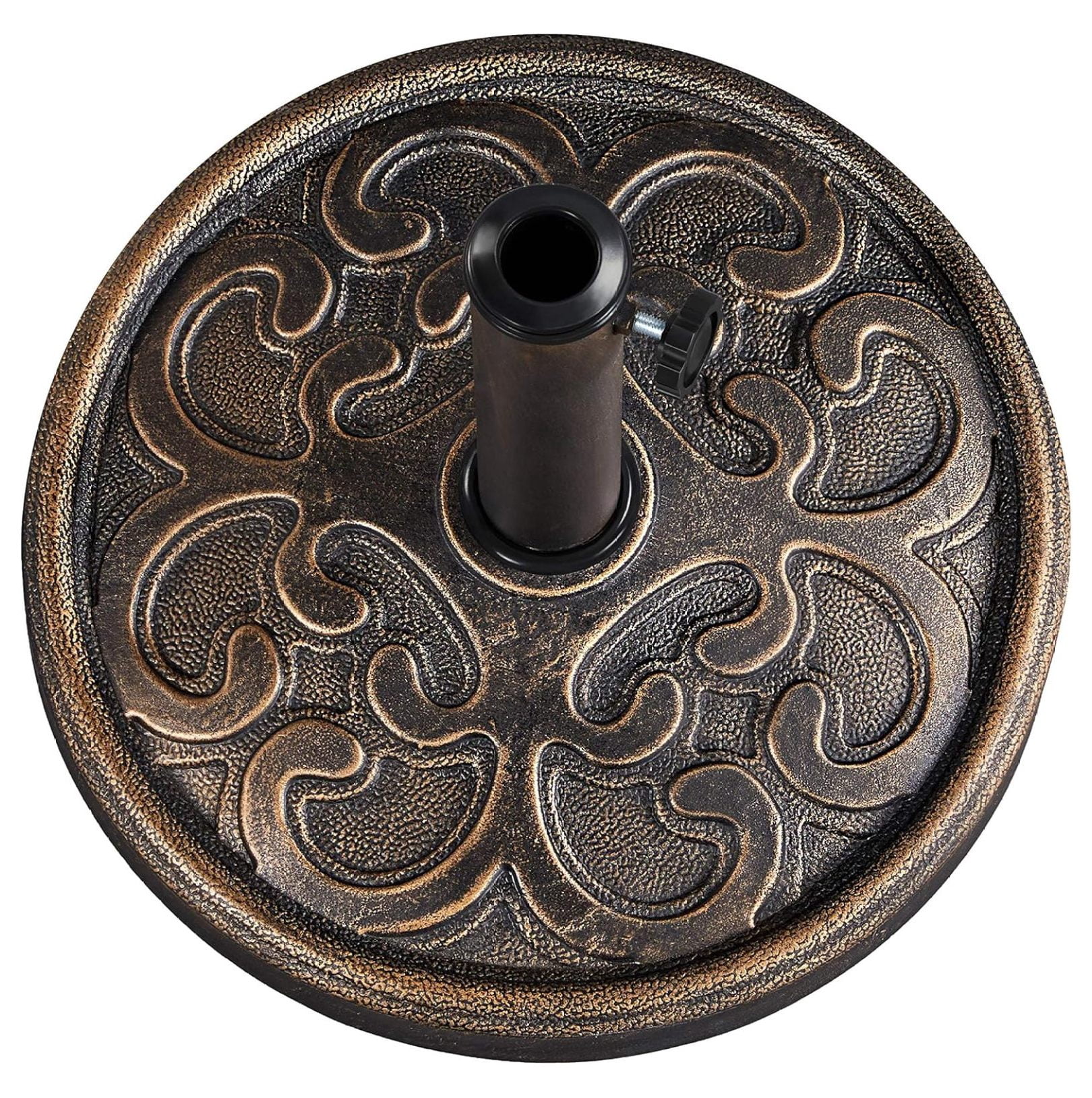 22lbs Umbrella Base Stand Heavy Duty Outdoor Patio Umbrella Stand for Deck, Garden, Lawn - Bronze