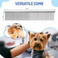 thumbnail image 6 of Pet Grooming Brush,Undercoat Rake for Dogs & Cats,Double-Sided Dog Deshedding Tool Removes Knot,Tangled Hair Dematting Comb for Dogs,with Pet Steel Comb, 6 of 7