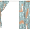 thumbnail image 3 of Coolnut Foxes and Leaves Semi Sheer Curtains Window Voile Drapes Panels Treatment-55x78in for Living Room Bedroom Kids Room2 Pieces, 3 of 3
