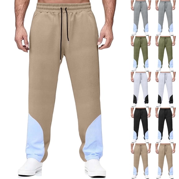 Men's Straight Leg Casual Pants, Joggers, Trousers, Elastic Waist Drawstring, Lightweight Stretchy Breathable, Daily Work Lounge, Versatile Comfort Fit Activewear | JASKFLY,Black L