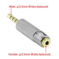 thumbnail image 4 of Geekria Apollo 3.5mm Balanced Male to 2.5mm Balanced Female Audio Adapter, 3.5mm (1/8inch) to 2.5mm, Male to Female Plug Adapter, Gold Plated Convert Connector Adapter, 4 of 6
