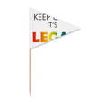thumbnail image 1 of Drapeau Arc-en-Ciel LGBT Garder Calme Cure-Dent Triangle Toppers de Cupcake Drapeau, 1 of 3