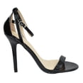 thumbnail image 2 of Wild Diva Lounge Shoes Women Ankle Strap Stiletto High Heel Open Toe Formal/Casual Dress Sandal ADELE-94 Black Patent 6.5, 2 of 4