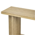 thumbnail image 5 of 60 inch Console Table with Bottom Shelf, Modern Sofa Table with Ash Veneer Finish for Entryway, Hallway & Living Room, Minimalist Design with T-Shaped Legs, 5 of 8