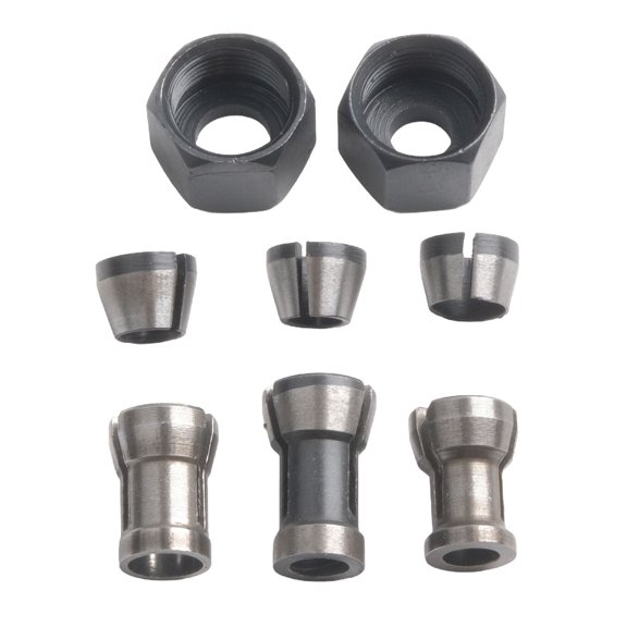 6/8Pcs 6Mm 6.35Mm 8Mm Collet Chuck Router Bit Nuts For Engraving Trimming Machine Electric Router Milling Cutter Accessories 8Pcs Smile Home
