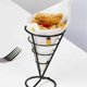 thumbnail image 2 of 6 Pcs Wire Racks Cone Fried Basket Serving Chips Stand Display Holder, 2 of 5